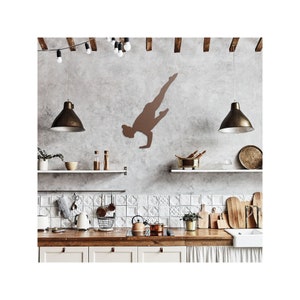 yoga art, yoga wall decor, metal yoga art