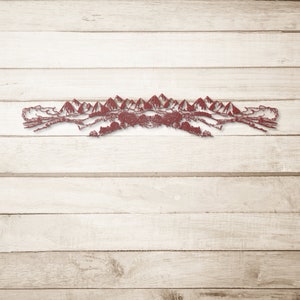 Metal Mountain Range Wall Art: Powder Coated Steel Landscape Decor
