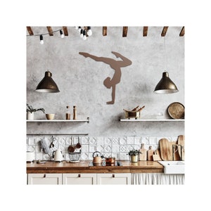 Metal Acrobat Wall Art: Gymnastics Decor, Yoga Silhouette
