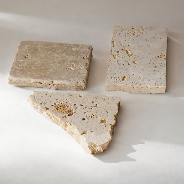 Natural Stone Photo Prop Kit Travertine Posing Prop Blocks Flatlay Photography Jewelry Product Photography