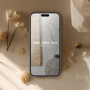 IPhone Mockup Photoshop Minimalist Phone Screen Soft Aesthetic Mockup ...