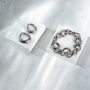 Display Prop Block, Concrete Cylinder Platform, Jewelry Display, Round and Square Cube Base for Product Display image 2