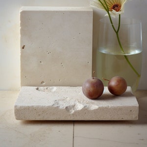 White Photography Prop Raw Concrete Block Stone Fragment Rock Plaster Platform Product Photography Set Jewelry Display Broken Concrete Piece