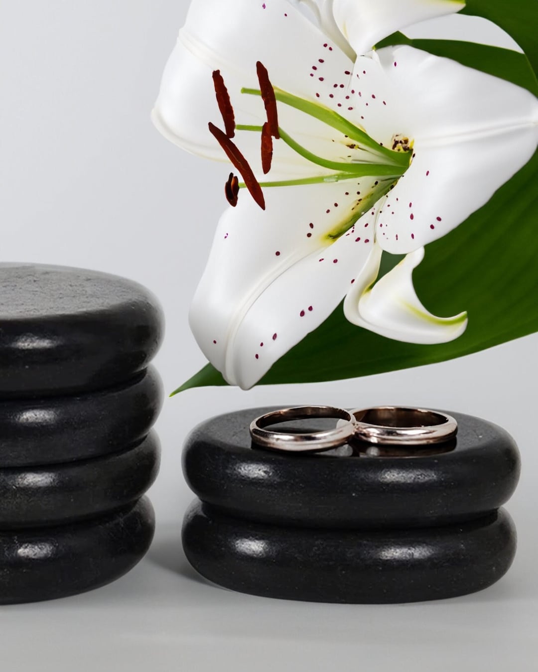 Black Stone Photo Prop Cylinder, Riser Block for Photoshoot Styling ...