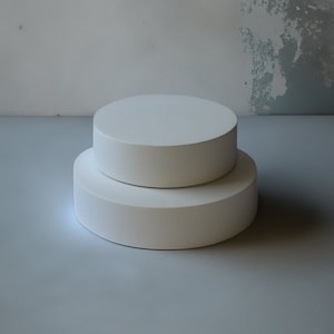 Display Prop Block, Concrete Cylinder Platform, Jewelry Display, Round and Square Cube Base for Product Display