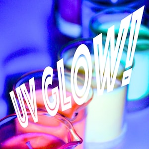¡Resplandor UV! Pequeñas velas de juguete de baja temperatura sin parafina.