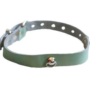 Seafoam Green Leather Day Collar