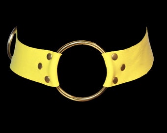 Neon Yellow Lambskin Collar