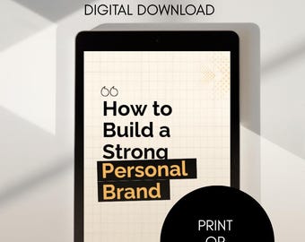 Personal Branding Guide | Brand Identity Workbook for Creatives, eBook, Self Improvement