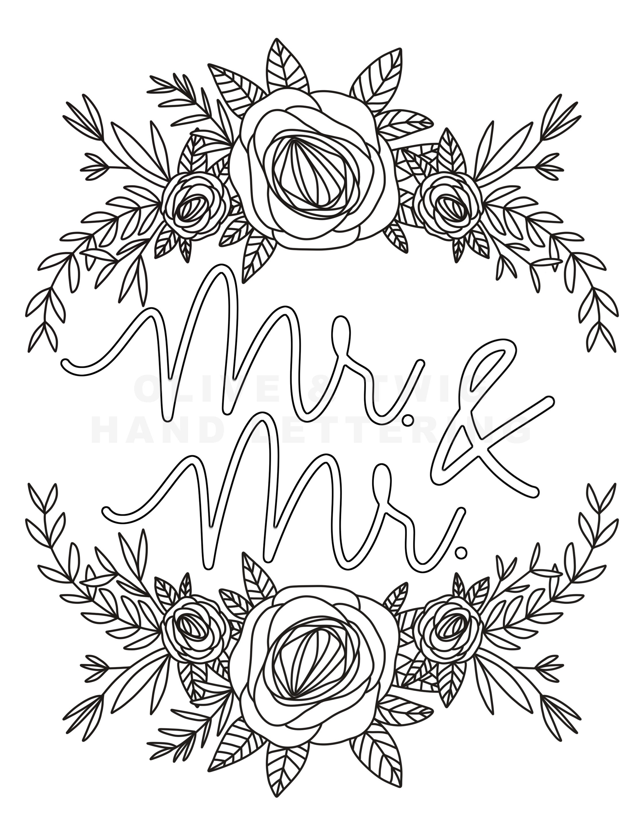 Wedding Colouring Book Printable Wedding Colouring Book Printable
