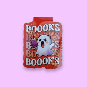 Halloween Ghost Magnetic Bookmark, Cute Magnetic Bookmark, Halloween Bookmarks, Fun Bookmarks, Seasonal Bookmarks, Halloween Reading
