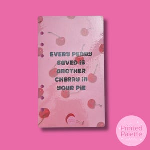 Cherry Savings Dash, Quote Dashboards, Fruity A6 Dashboard, Savings Binder Insert, Cash Budgeting, Cash Envelope System, A6 Dashboards