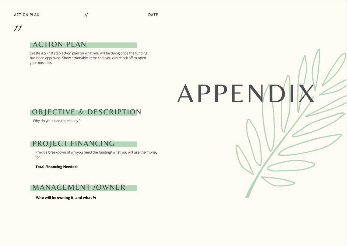 Business Plan Template Etsy
