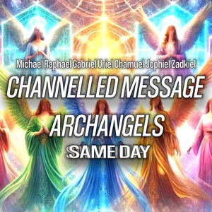 Leitura de mensagens canalizadas dos Arcanjos no mesmo dia, com Tarot de divindades psíquicas como Miguel, Rafael, Gabriel, Chamuel e Zadkiel.