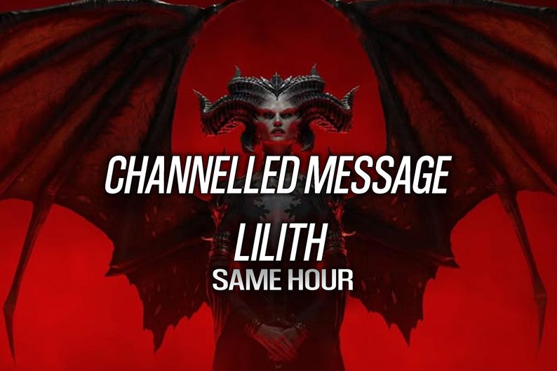 1 HOUR Lilith Channelled Message Psychic Deity Tarot - Same Hour image 1