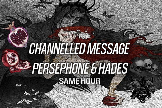 1 HOUR Persephone Hades Channelled Message Psychic Deity Tarot - Same Hour