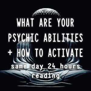 SAME DAY Psychic Gifts Reading Psychic Abilities Reading How Develop My Psychic Gifts Guide Psychic Tarot Reading psychic ability activation