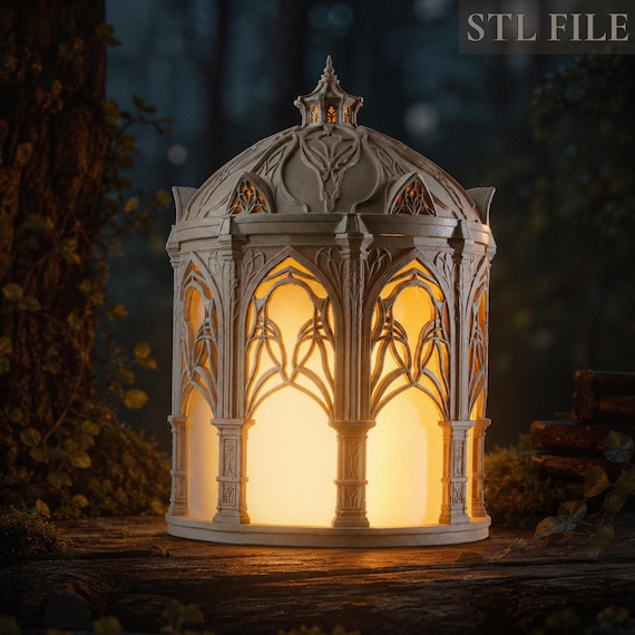 Gondielle Elven Lantern, Fantasy Lamp Wedding Decor, 3D Printable STL File,