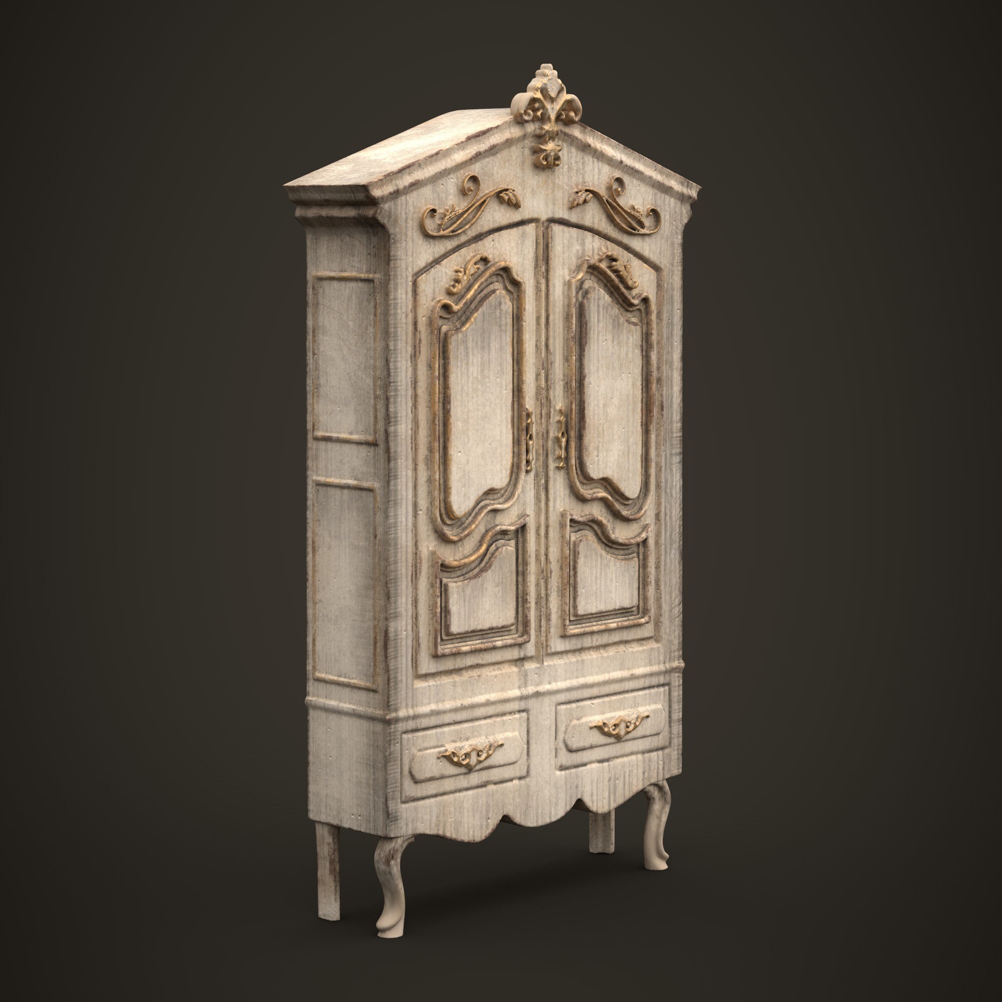 【送料無料】European Antique 3D Cabinet European Classic Style Cabinet Collection 2 - 3D Model by nhattuankts