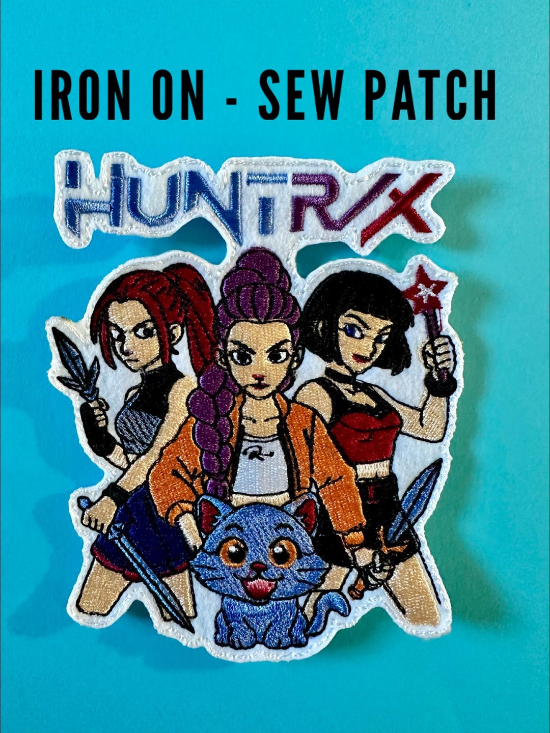 Huntrix Patch Huntrix Kpop Hunter Embroidered , Zoey,rumi, Mira, Derpy Tiger Iron On ...