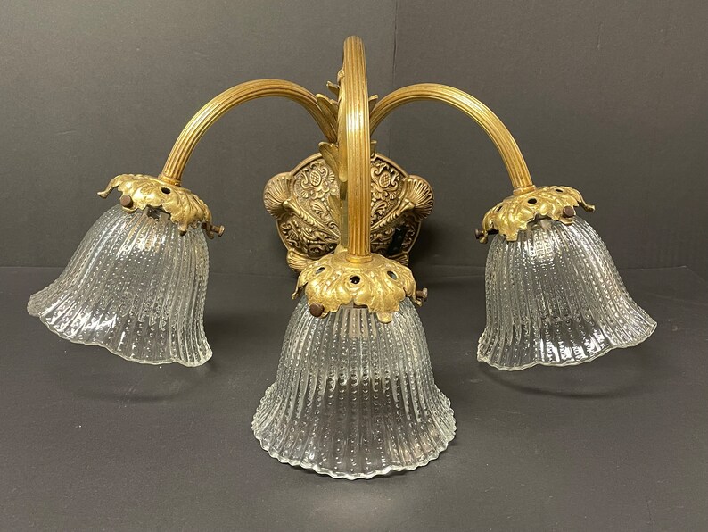 Antique Gilded French Rococo Art Nouveau Victorian Brass 3 Etsy Australia