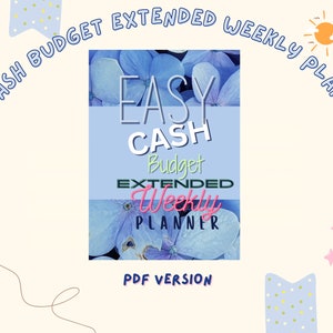 Easy Cash Budget erweiterter Wochenplaner, druckbar, Budget per Gehaltsscheck, US Letter, Sofort Download, persönliches Budget