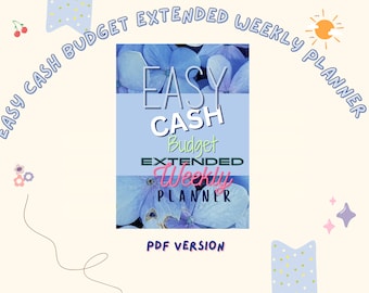 Easy Cash Budget Extended Weekly Planner, Printable, Budget by Paycheck, US Letter, Instant Download,Personal Budget