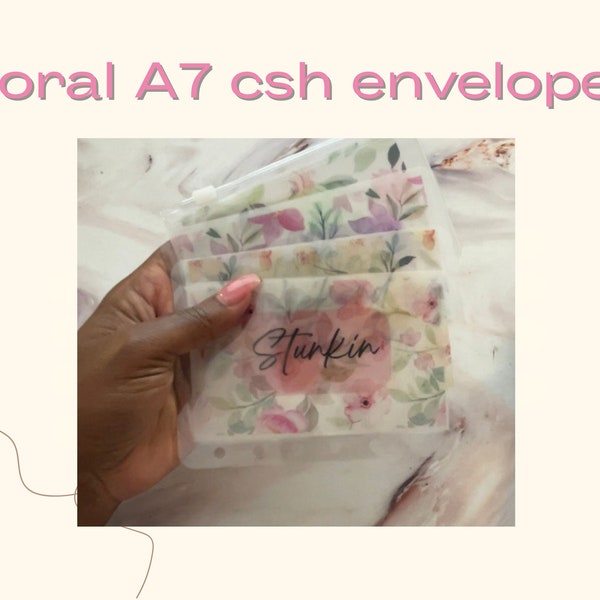 A7 laminated vellum floral cash envelopes