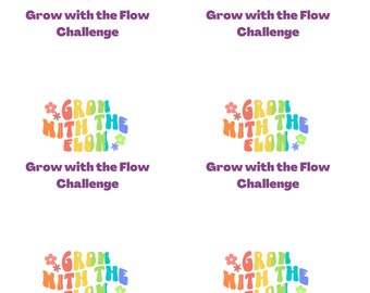Grow with the Flow Challenge Inserts, Printable, US Letter, Instant Download, Personal Budget