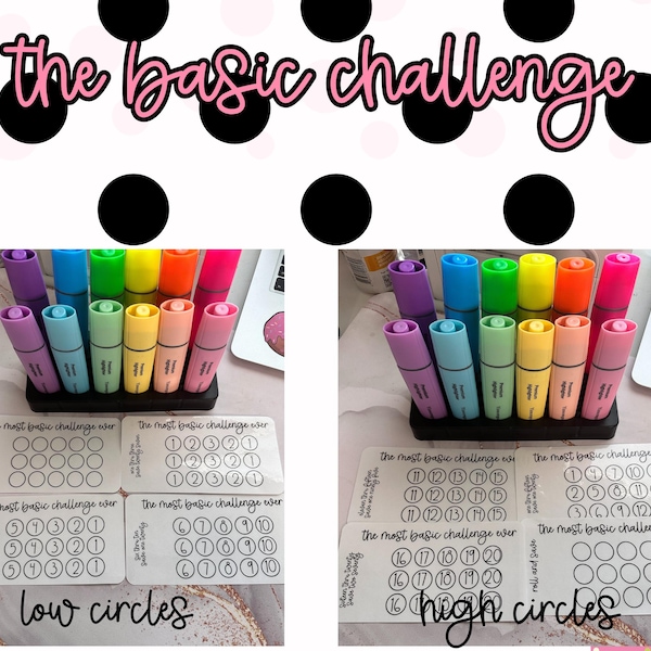 The Most Basic Savings Challenge, A6, Personal Budget, Scratch Off Challenge & Color Challenge, fits in budget binder