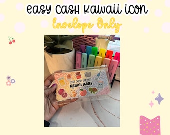 A6 Easy Cash Kawaii Icon Envelope/Dashboard ONLY!