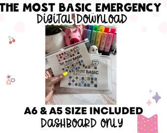 Das einfachste Notfallbuch Dashboard, Printable, A6 und A5 Größe Sofortdownload, Persönliches Budget