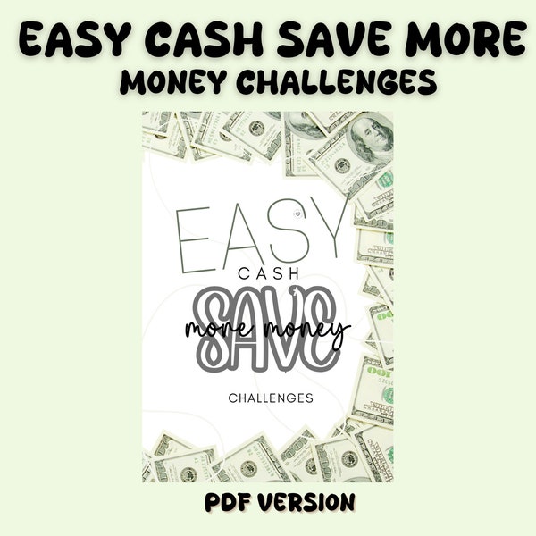 Easy Cash Budget Save More Money Challenges, Printable, Budget by Paycheck, US Letter, A6, Instant Download,Personal Budget