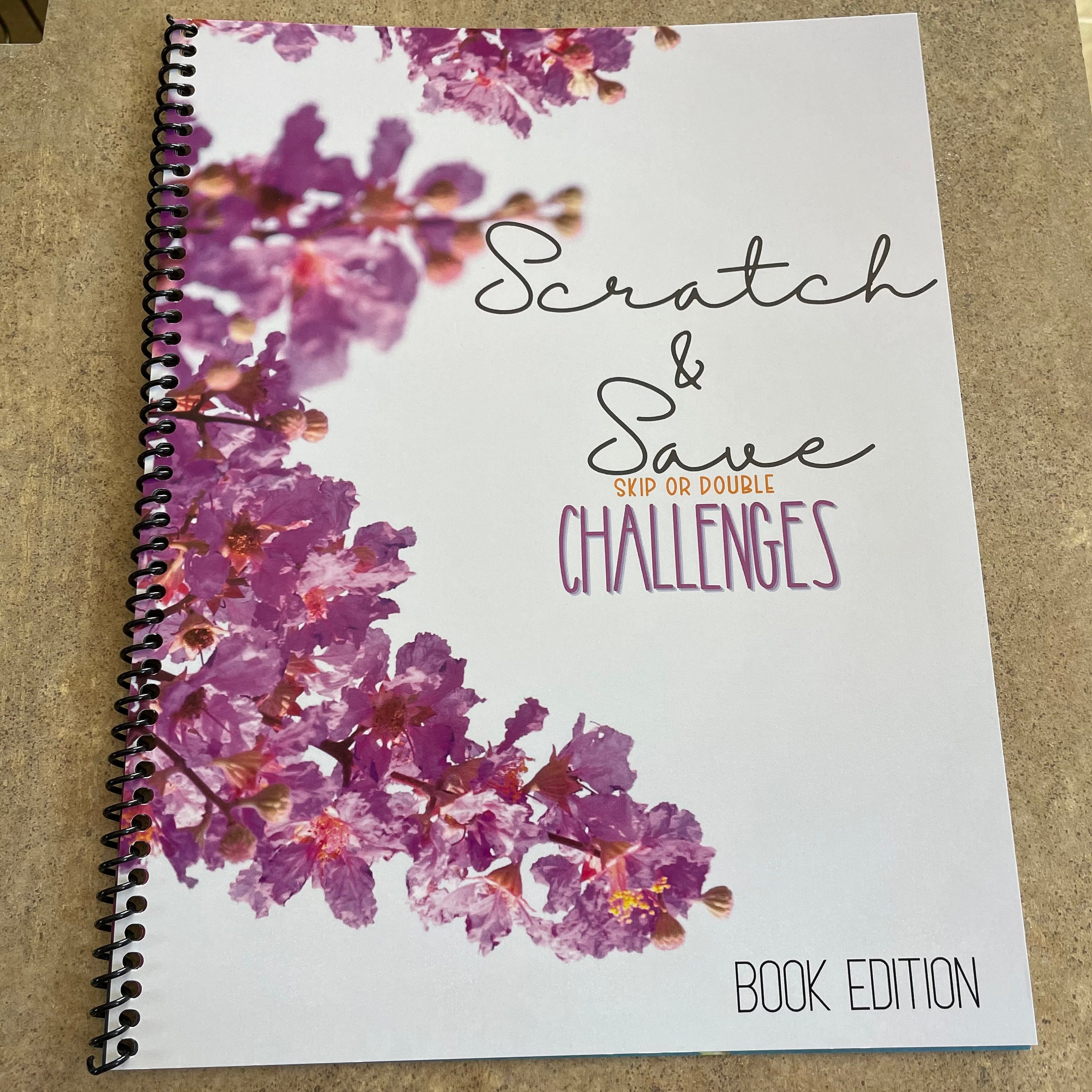 Scratch and Save Savings Challenge Book, US Letter, Personal Budget, 15  Skip or Double, Scratch off Challenges 