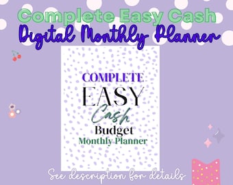 Complete Easy Cash Budget Monthly Planner, Printable, Budget by Paycheck, US Letter, Instant Download, Personal Budget