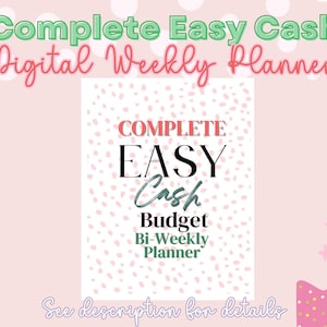 Komplettes Easy Cash Budget zweiwöchentlicher Planer, printable, Budget nach Gehalt, US Letter, Sofort Download, persönliches Budget
