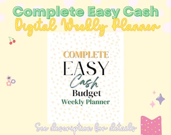 Complete Easy Cash Budget Weekly Planner, Printable, Budget by Paycheck, US Letter, Instant Download, Personal Budget