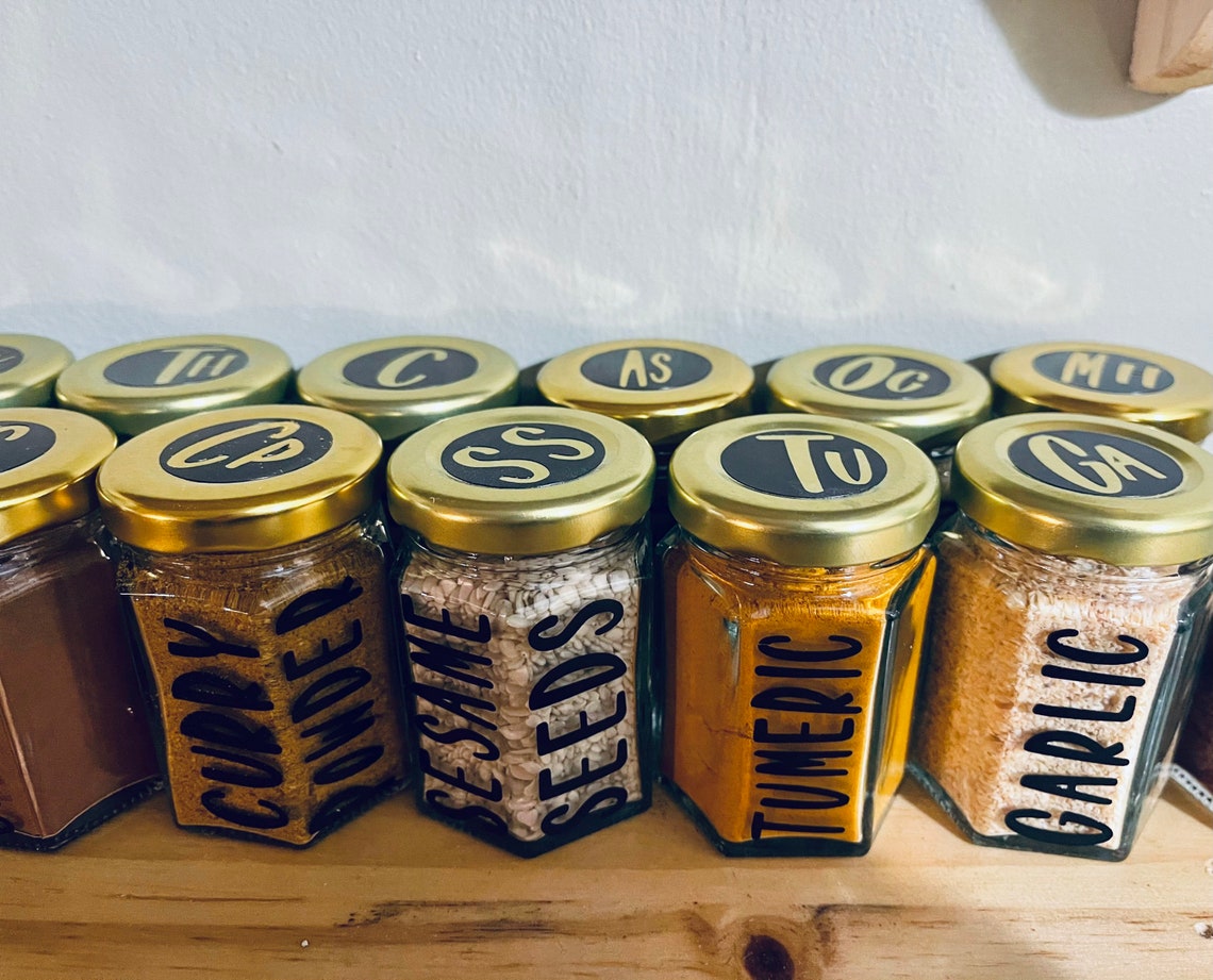 Herbs and spice jars personalise for selected herbs/spices Etsy