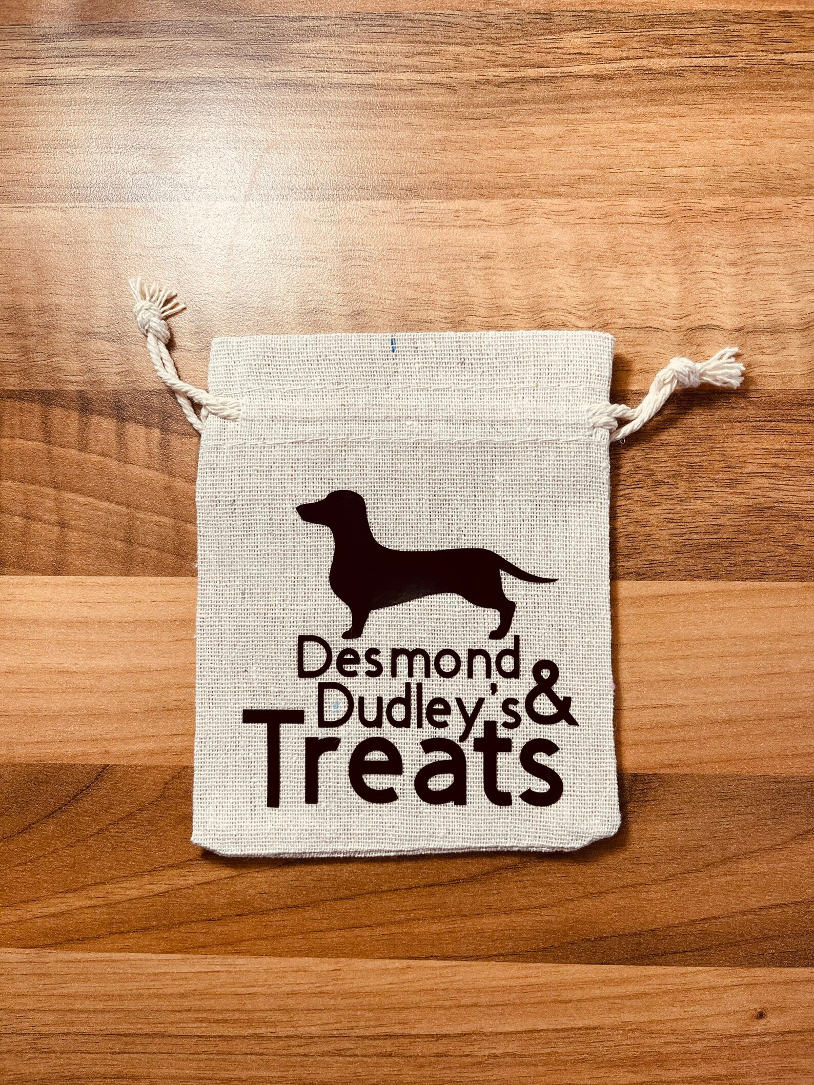 Personalised Dog Treat Bag Puppy Snack Bag Drawstring Etsy