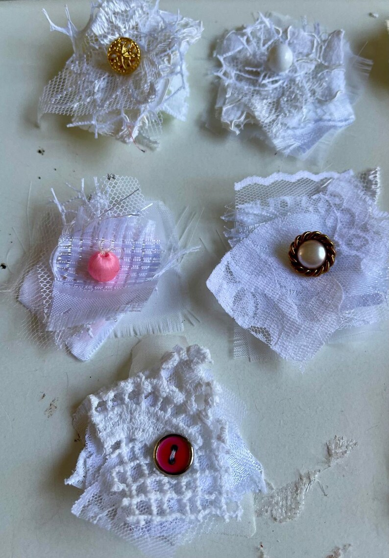 8 for 5 Dollar Snippet Clusters Fabric Ephemera Junk Journal Bundle - Etsy