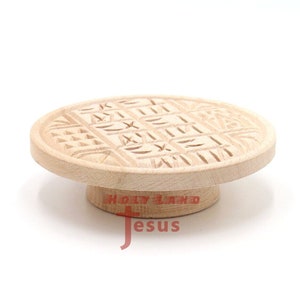LEGNO Pane Timbro Terra Santa Prosphora Liturgia ortodossa Sigillo greco tradizionale Gerusalemme