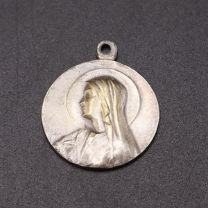 Maria Congregatie Medalla de plata medallón colgante medaille Santo Encanto Vintage