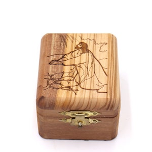 Beten Jesus Lord Box geschnitzt Geschenk Olivenholz heiliges Land handgemachte Jerusalem