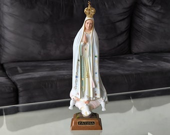Our Lady of Fatima  Statue Figurine Mary Virgin made in Fatima, Portugal hand-painted hand-decorated by local artisans