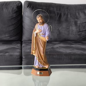 Saint Joseph 13.38&quot; Religious Statue Figurine Made in Fatima Portugal hand decorated Statuary