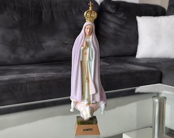 Our Lady of Fatima  Change Color  Statue Figurine Mary Virgin made in Fatima, Portugal hand-painted hand-decorated by local artisans
