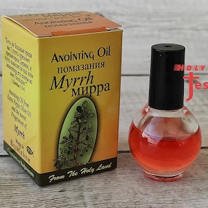 Salböl Myrrhe gesegnet in Bethlehem Heiliges Land 100 % natürliche & reine Extra natives Olivenöl und der süße Duft von Myrrhe 10ml