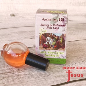 Anointing Oil Jasmine Blessed in Bethlehem Holy Land 100% Natural & Pure Extra Virgin Olive Oil and The Sweet Fragrance of Jasmine 10ml