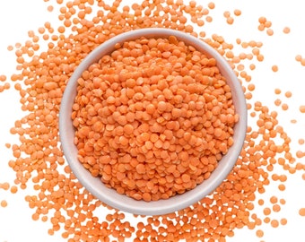 Organic Red Split lentil Jerusalem Gram Legume Cereal Seed Bean Lentils Holy Land
