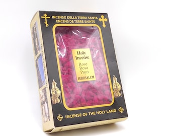 Rosa de incienso santo 500Gr \ 17.6 OZ de alta calidad de Tierra Santa Iglesia Jerusalén cristiana con caja Terra Santa